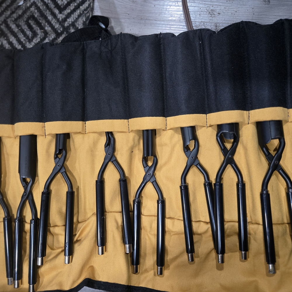 Professional Black and Gold Hair Styling Tool Set